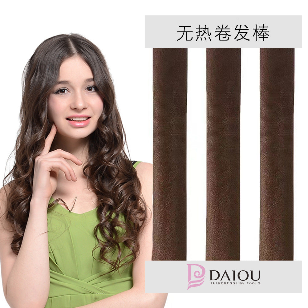 Double hook curling iron - damage-free, sleep-in styling for effortless waves & curls. no heat needed!