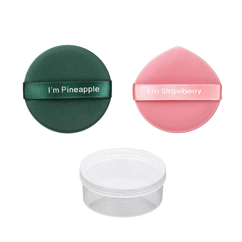 Best selling egg yolk pie powder puff air cushion no powder makeup powder bottom liquid sponge powder puff dry and wet dual use pineapple pie powder puff