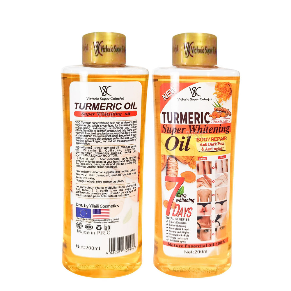 foreign trade 7-day turmeric essential oil moisturizing and meridian heating ginger oil body full body massage massage oil 200ml