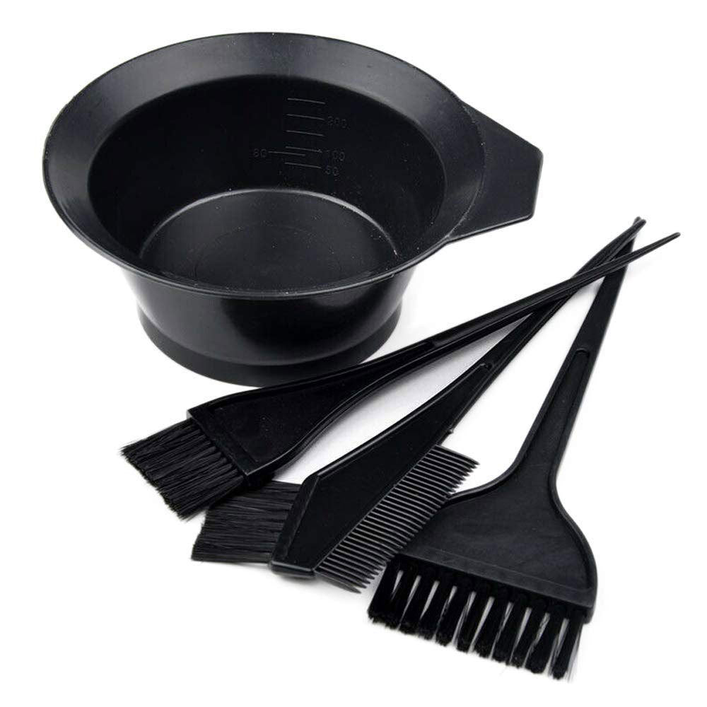 Hair dye brush, hair dye comb suit, baking oil hair dye bowl, hairdressing tools, baking oil brush, four-piece hairdressing and perm suit