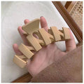 Korean elegant cream large hair claw clip - sweet & versatile hair clip for the back of the head - trendy hair accessory