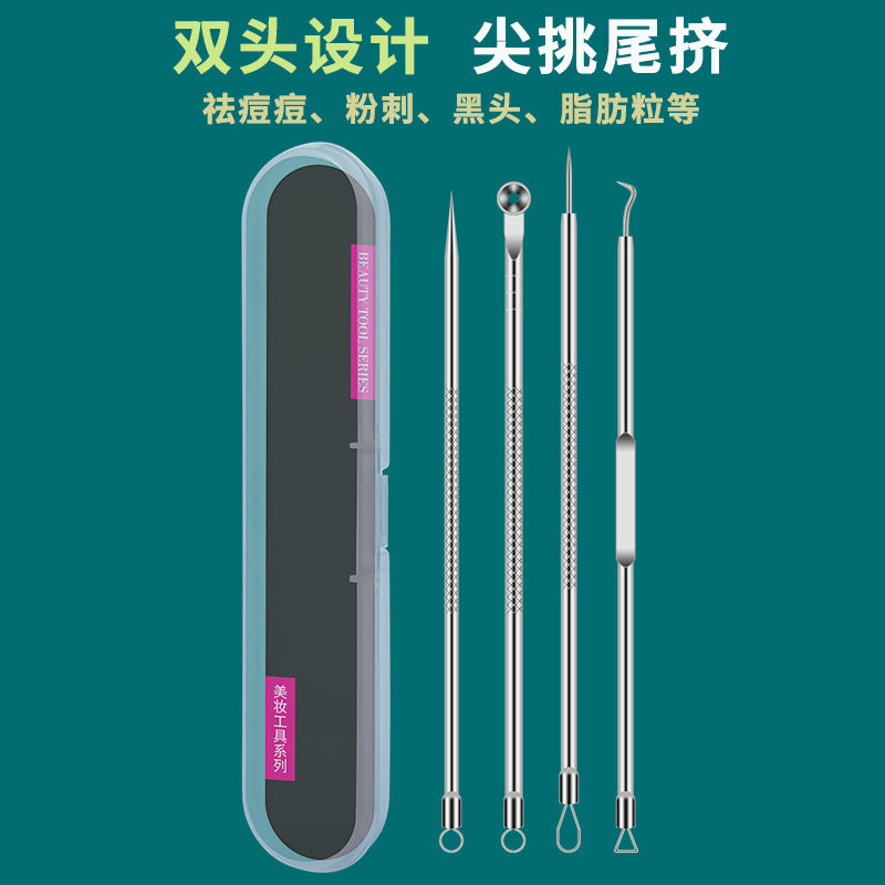 Blackhead remover kit - acne pimple extractor set - pimple popper tool