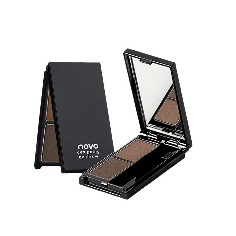 Novo natural 3d dual-color brow powder - contour, nose shadow, and highlight. easy to apply, waterproof, sweat-proof, and smudge-proof