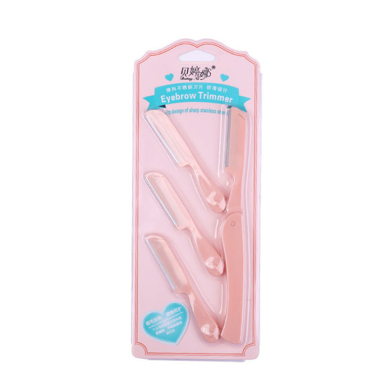 Betina foldable eyebrow razor - women's safe & beginner-friendly double-ended shaving kit