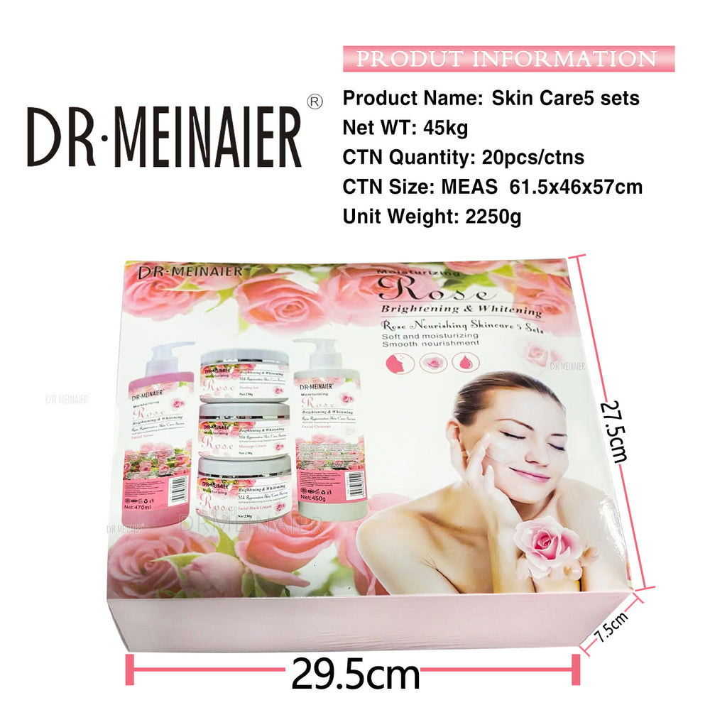 rose beauty salon skincare set - 5-piece massage skincare kit - wholesale for export