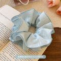 Extra large gentle purple large intestine hair tie for women elegant low ponytail hair tie classy fat intestine head flower hair tie