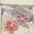 Gradient color dopamine flower small hair clip for women y2k high-end elegant hair clip 2024 new year shark clip