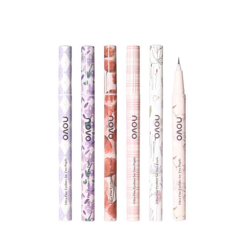 Makeup novo double eyes ultra-fine liquid eyeliner pen waterproof sweat-proof non-smudge lower lashes silkworm eyeliner pen