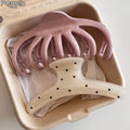 Korean style sweet & cool polka dot hair claw clip - large size, high-end, for thick hair - shark clip for the back of the head - hair accessories for women