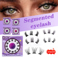 Segmented false eyelashes without glue, single cluster of hard stems can support double eyelids, european and american slender comic eyelashes glue style