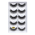 Export fashion fake eyelashes nature slim 5 pairs pack imitation mink hair whole cluster artificial stage eyelashes one piece