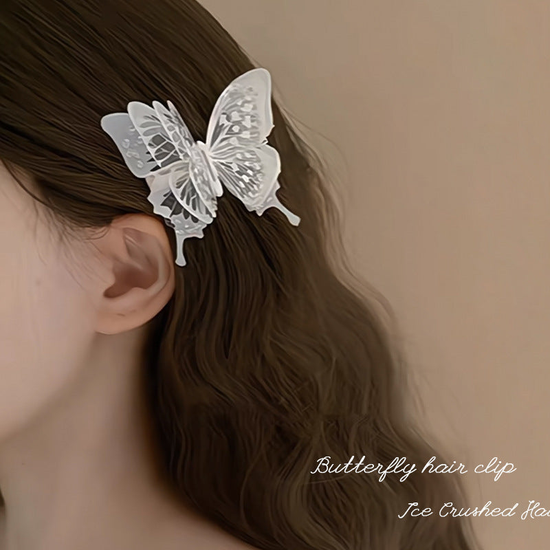 Forest style super fairy stereo butterfly hair clip for women new arrivalclassy side clip side duckbill clip girl elegant hairpin hair accessories