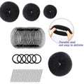 Invisible hair net donut rubber band u-shaped clip hair set ball head net bag 49-piece set small roll