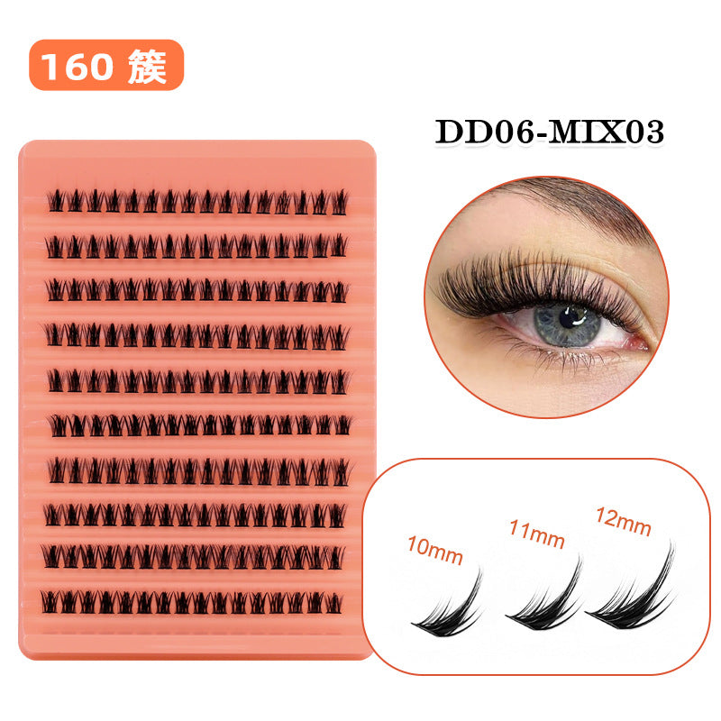 Segmented false eyelashes suit cross-border 40p50p clustered european and american eyelashes extension lashes kit set