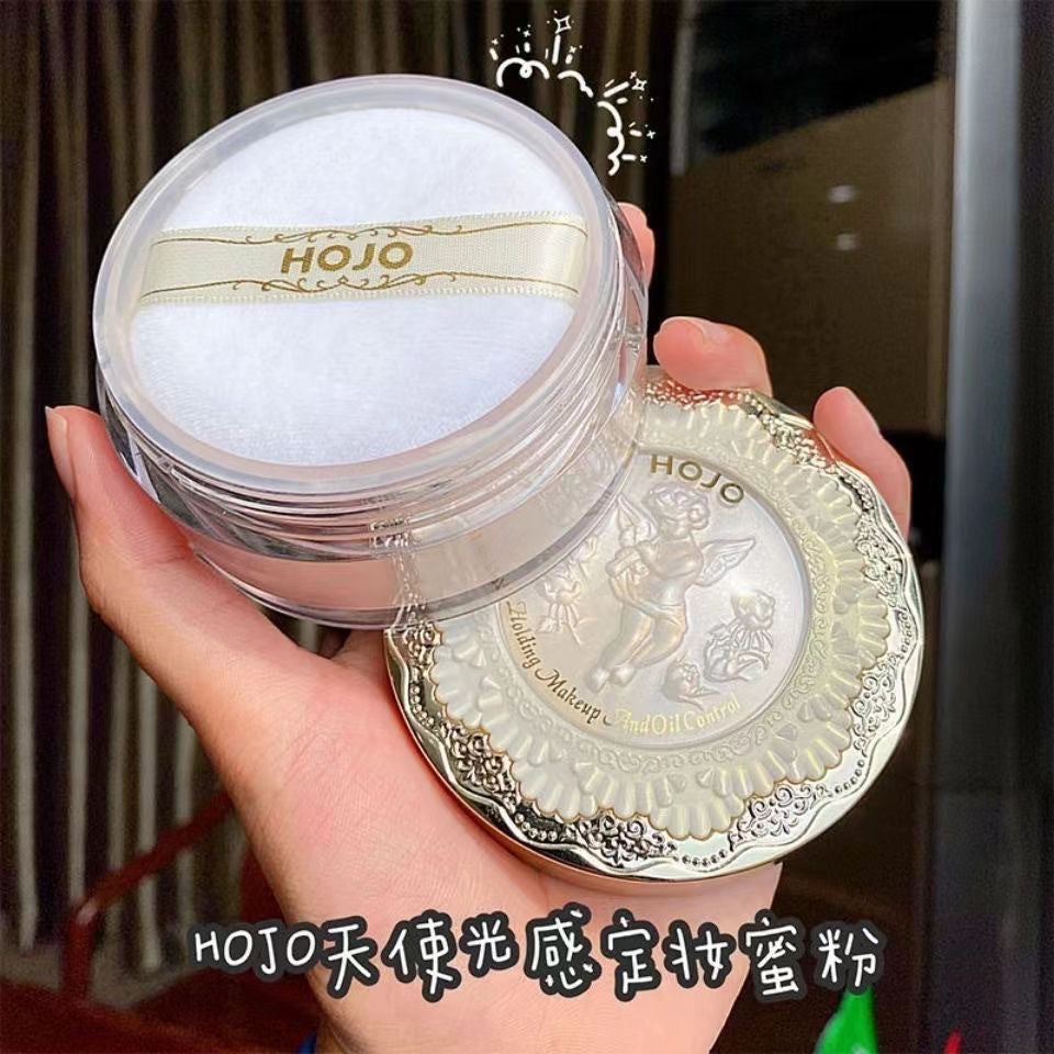Makeup hojo angel light setting powder loose powder oil control long-lasting setting waterproof light and delicate large capacity honey powder