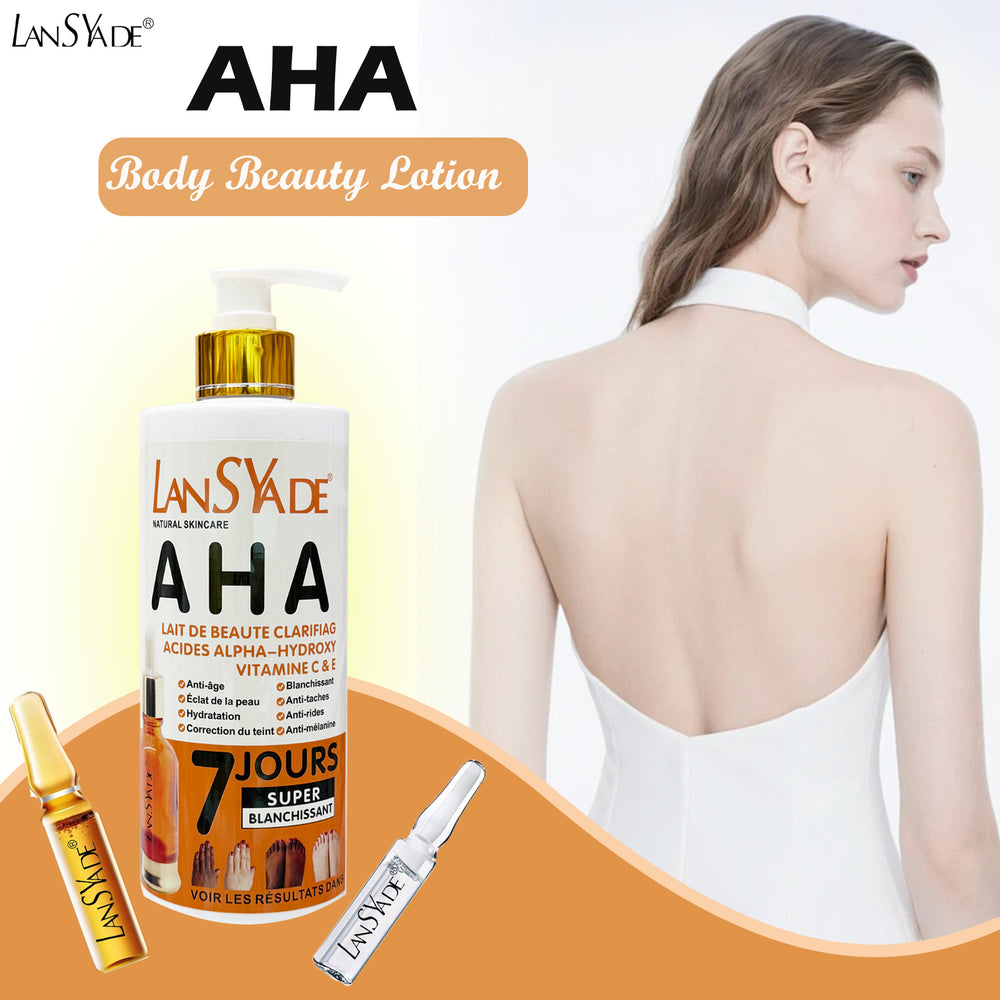 english aha fruit acid body essence lotion skin tone correction to remove melanin, more moisturizing and more moisturizing export