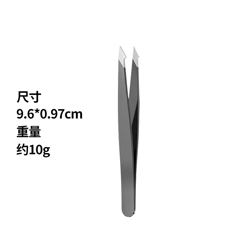 Stainless steel eyebrow tweezers - black & silver - multi-purpose hair removal tweezers - eyebrow tweezer set - high-quality tweezers wholesale