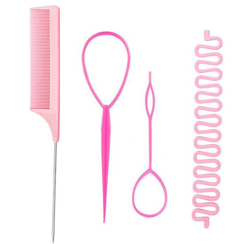 Hair braiding needle, hair braider, hair curler, 8-piece set, hair styling hair accessories, hairdressing tools, fishbone braid, steel needle comb