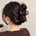 Classy brown pearl hairpin for women with thick hair on the back of the head easiest for match hair clip eleganceelegant hair accessories headwear