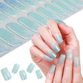 Zhengxiang custom gel nail stickers - icy sheer, cross-border, european & american style, uv curing, semi-cured nail stickers for amazon