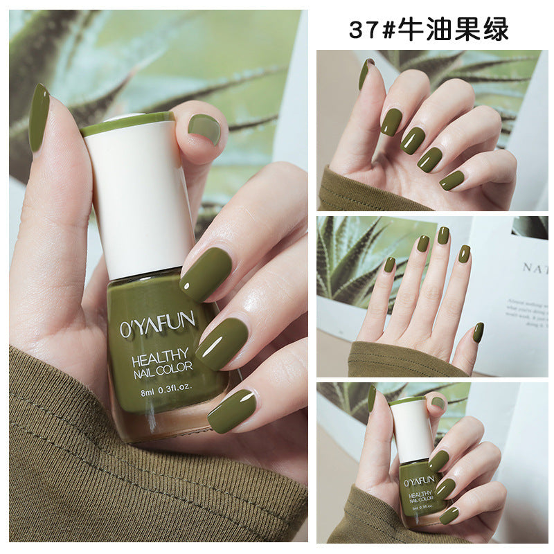 Ouyafei new arrival water-based nail polish 8ml no-bake peelable long-lasting quick-drying nail polish student peelable nail polish