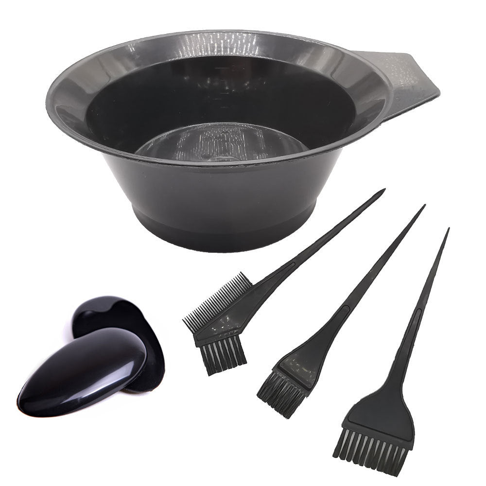 9-piece hair dyeing tool set, hair dyeing bowl, oil baking brush, hairdressing supplies, brush, gloves, earmuffs, hair dyeing handy gadget, perm and dyeing