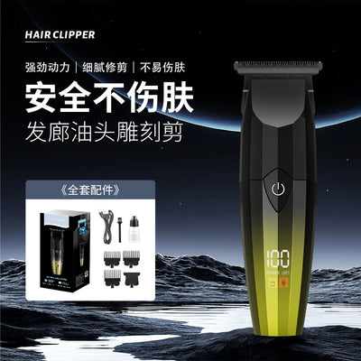 Adult usb rechargeable hair salon special hairdressing clipper high speed oil head engraving scissors electric clipper hairdressing device