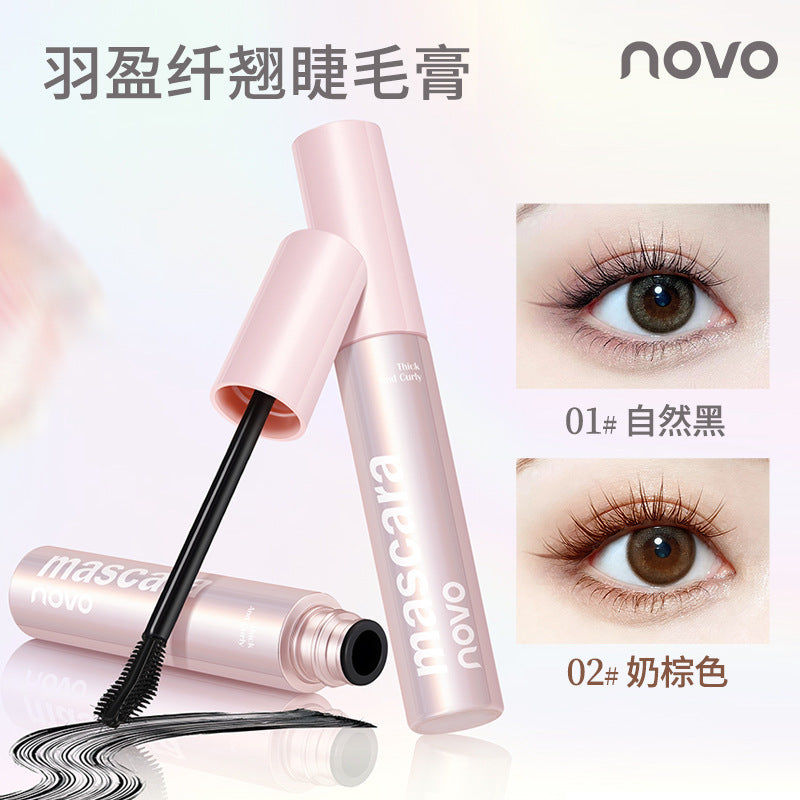 Novo featherlight volumizing mascara - women's 3d curling, thickening, lengthening, long-lasting, waterproof, sweat-proof, smudge-resistant