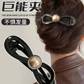 Classy sense twist hair clip for women, back of head hair clip, shark clip, 2024 new style pearl bow one-word clip