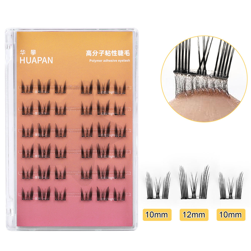 Flat false eyelashes 10 rows large capacity natural style mother's style glue-free lower eyelashes false eyelashes barbie style eyelashes