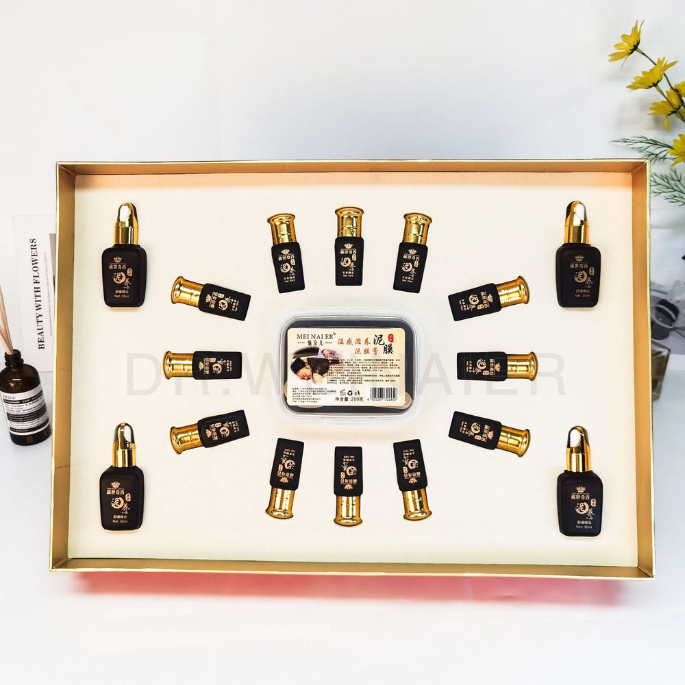 ancient mud nourishing herbal essential oil set box beauty salon whole body care herbal mud nourishing skin care soothing essential oil set