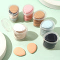 Plastic powder puff box small finger powder puff box packaging box boxed dustproof portable cover jewelry storage box