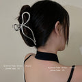 Bow tie elegant back of head women's clip large metal hair clip shark clip hair volume popular korean headwear