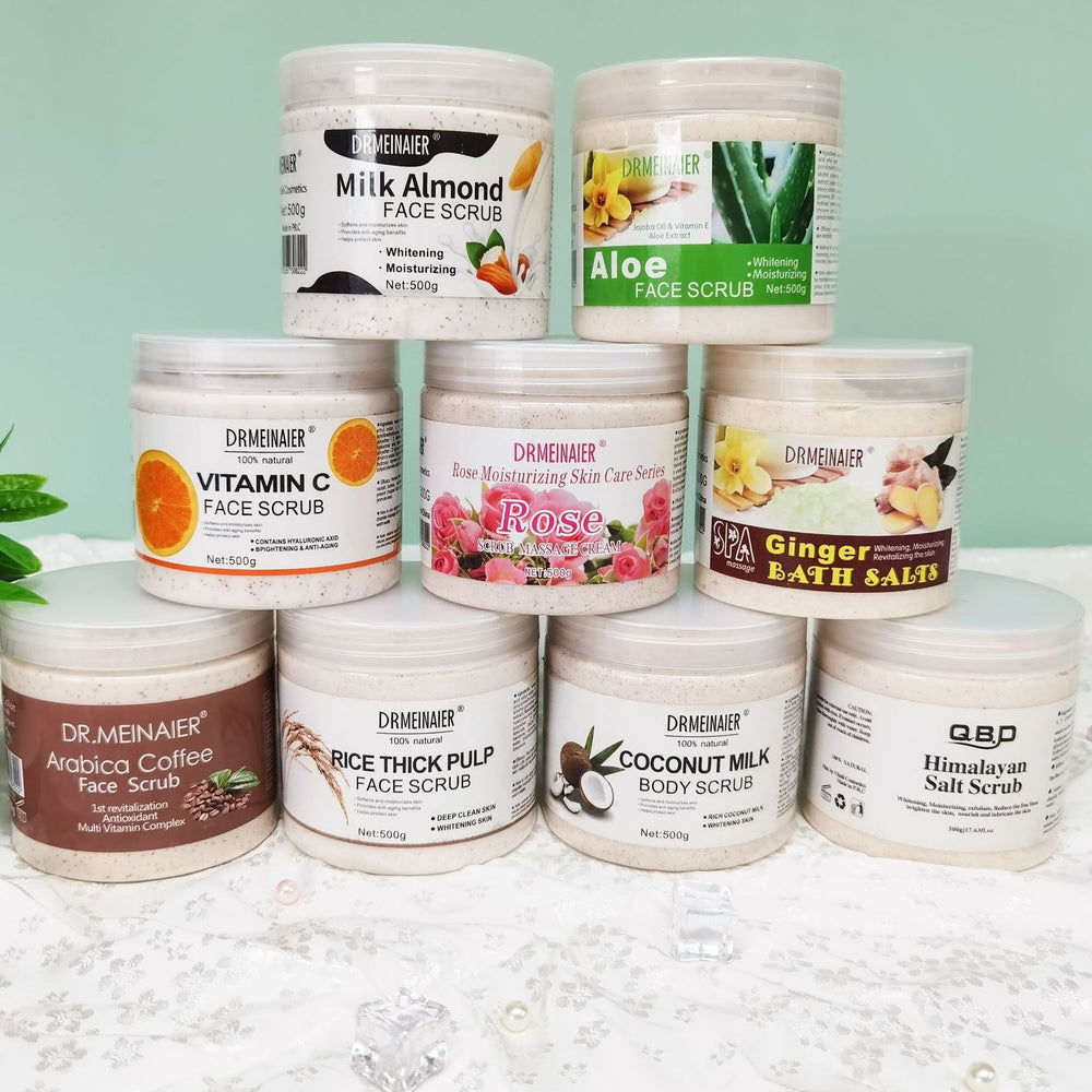 plant-based facial & body scrub - authentic wholesale, full body moisturizing, smoothing, cleansing, exfoliating, 500g skincare