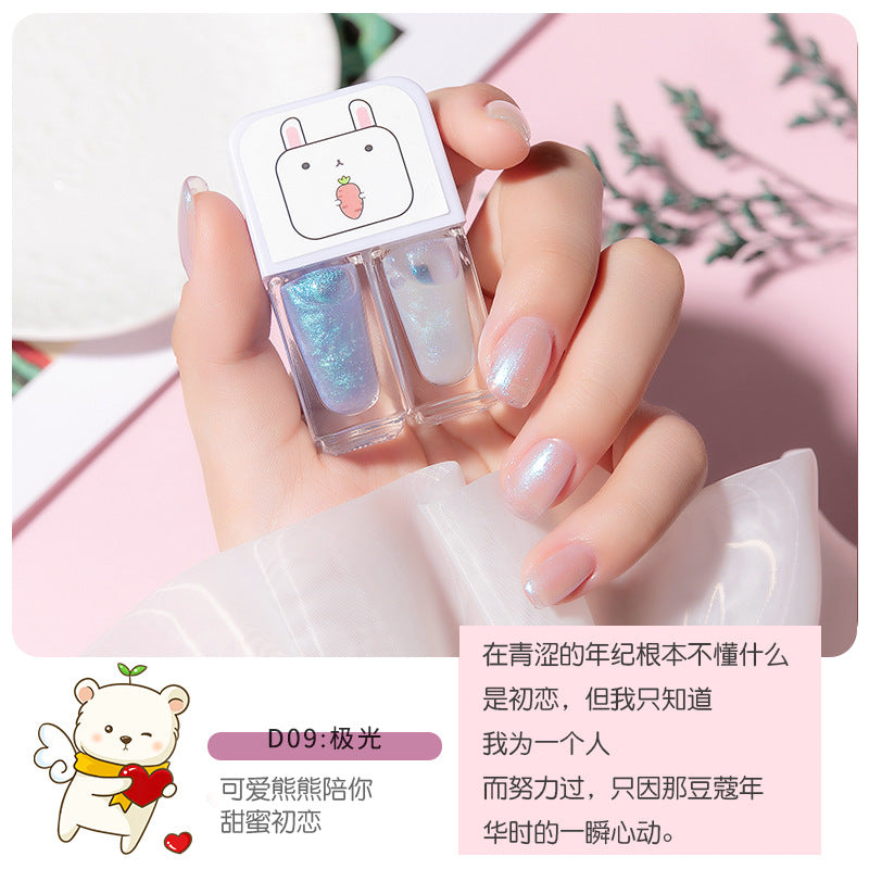 New arrival no-bake gemini water-based peelable transparent nail polish nail polish suitnail polish