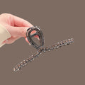 Classy black rhinestone gripper, golden pearl hairpin, back of head hairpin, large shark clip hair accessories for women