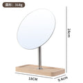 Desktop makeup casual iron desktop bamboo wood storage dormitory dressing table for home frameless vertical home mirror