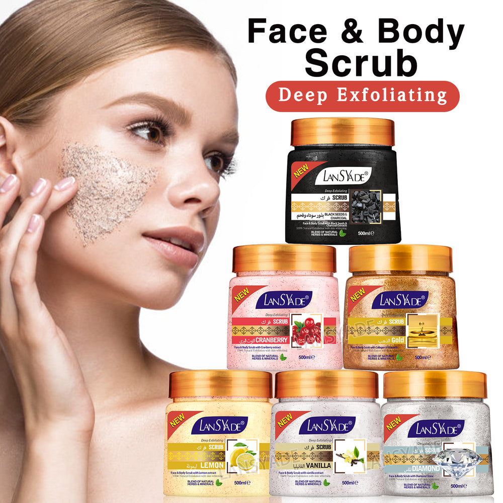 vanilla ice cream body gold scrub - exfoliates, removes bumps & keratosis pilaris, brightens, moisturizes, and nourishes skin