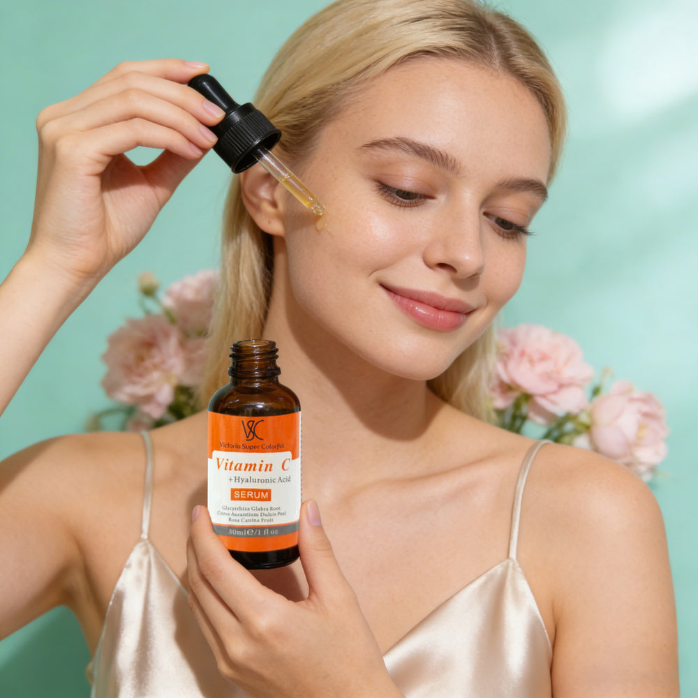 vitamin c plus hyaluronic acid essence 30ml brightening skin tone moisturizing and locking facial essence
