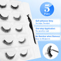 Ready-to-ship, glue-free, self-adhesive false eyelashes from the manufacturer. wholesale multi-pair, one-piece, long and slender black band false eyelashes with adhesive strip for lazy users