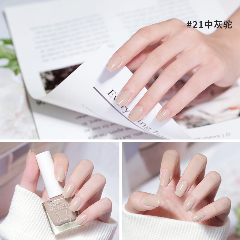 Ice-through nail polish, no-bake cool dan, new arrival, long-lasting, quick-drying jelly, transparent nude, oily, non-tearable nail polish