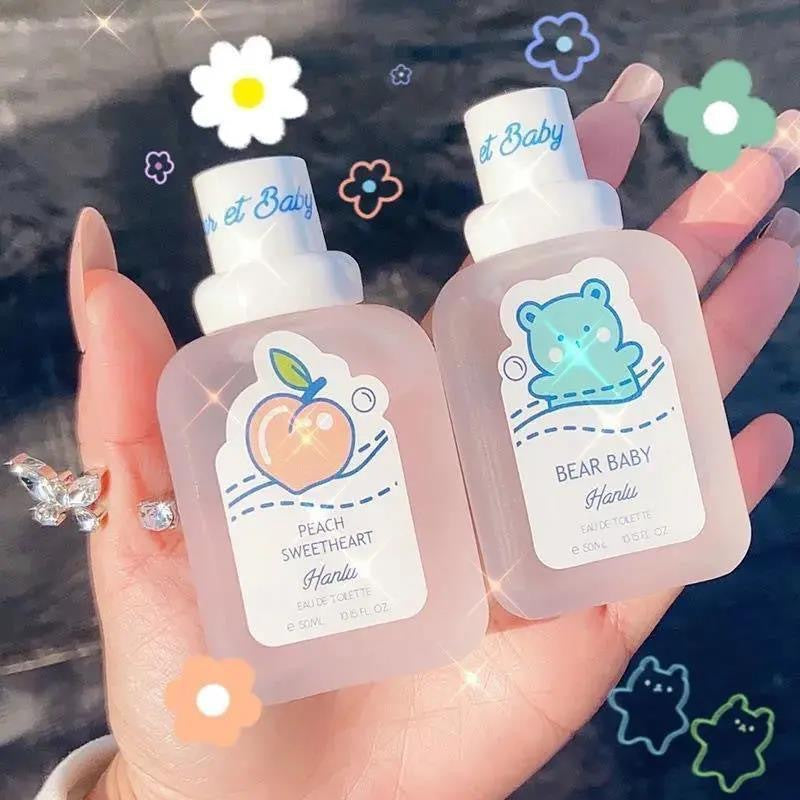 Hanlu cute bear series perfume - long-lasting, fresh, light floral, fruity, and milky scent - niche women's perfume