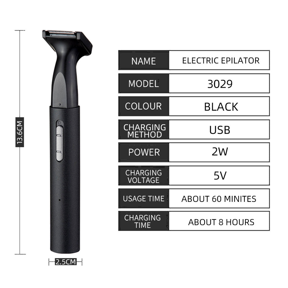 Electric eyebrow trimmer with replaceable blades, nose hair trimmer, 3-in-1 sideburn trimmer, whitening trimmer, washable razor