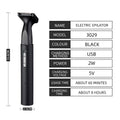 Portable 4-in-1 electric nose hair trimmer, aluminum alloy electric eyebrow razor, digital display facial grooming kit