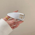 Ins blogger's same style classy leather forehead broken hair bread clip side bangs clip summercolorful bb clip for women