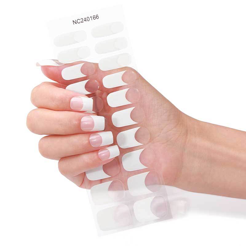 Zhengxiang custom gel nail art stickers - french style, uv/led semi-cured, waterproof, wholesale for export