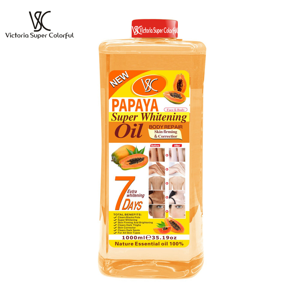 popular red cover turmeric oil moisturizes skin, face and body, removes black spots and brightens papaya essential oil 1000ml foreign trade