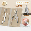 Cuticle nipper set - includes cuticle nippers, cuticle pusher, and nail clippers - portable home manicure & pedicure tool kit - stainless steel cuticle nippers