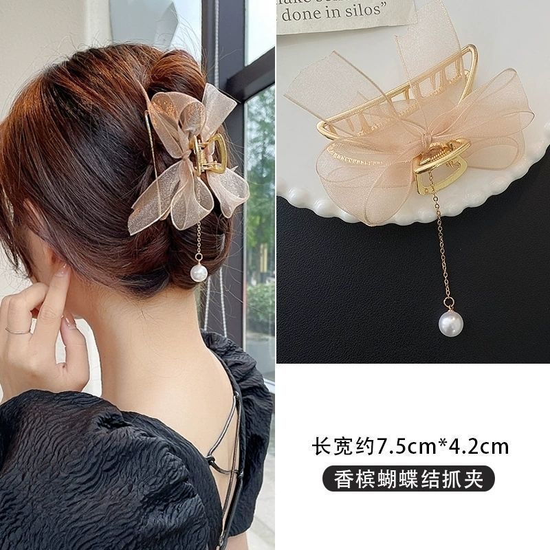 New arrivalclassy sense bow hair clip summer autum tassel gripper lace shark clip mesh hair clip hair clip hair accessories