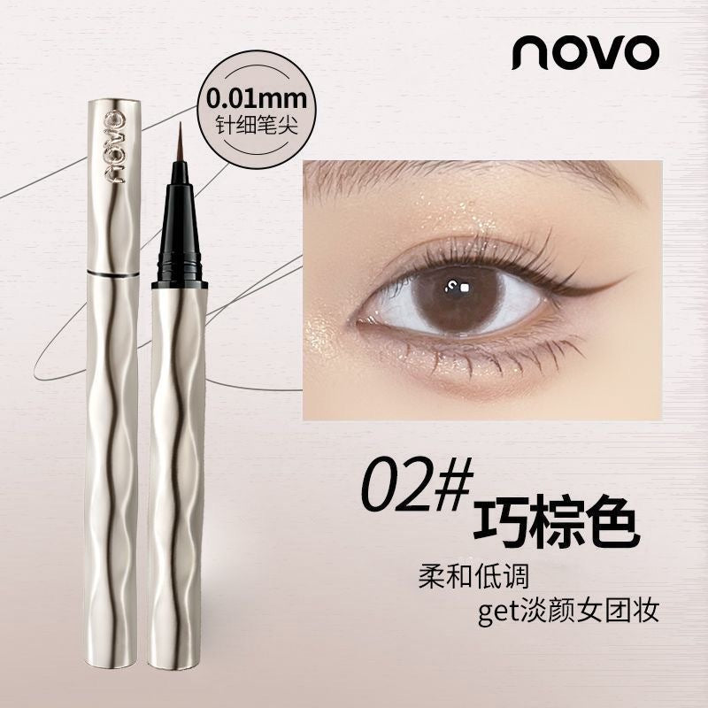 Novo smart star eyes ultra-fine liquid eyeliner pen - women's slim, long-lasting, waterproof, sweat-proof, smudge-proof eyeliner for lower lashes